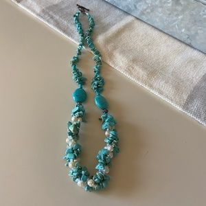 Beautiful turquoise cluster neacklace